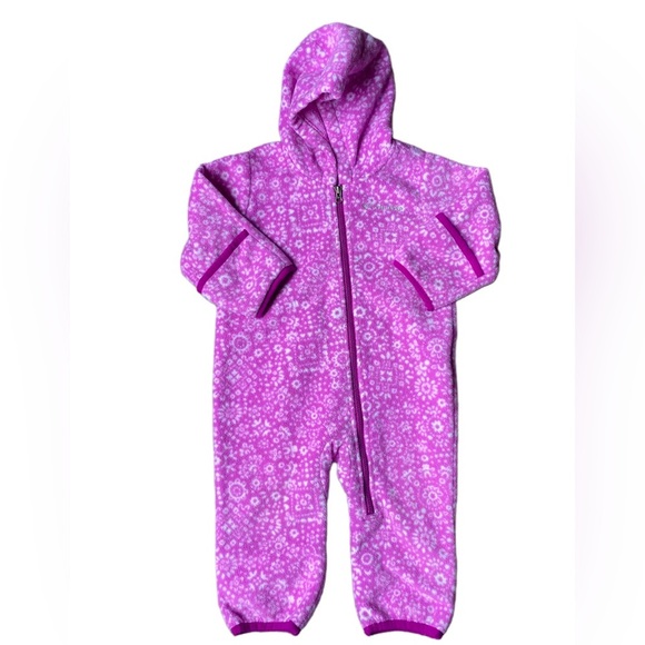 Columbia Baby Girls Pink Hooded Romper 6-12 Months - Picture 1 of 9